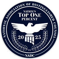 Seal of the National Association of Distinguished Counsel: Nation's Top One Percent 2025.