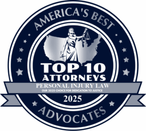America's Best Advocates Top 10 Attorneys, Personal Injury Law 2025.