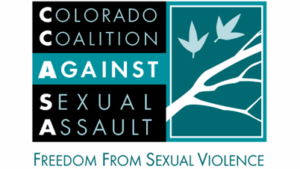 Logo for the Colorado Coalition Against Sexual Assault (CCASA).